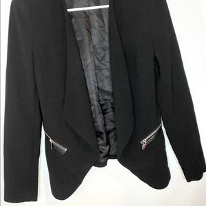 Black Blazer with Silver Zips